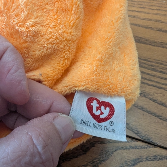 TY Pluffie.Spooky Orange Pumpkin Plush Decor 6 Inches - Picture 5 of 6